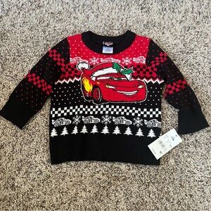 Disney - Pixar - Cars - Lightning McQueen Christmas Sweater - Size 12 months